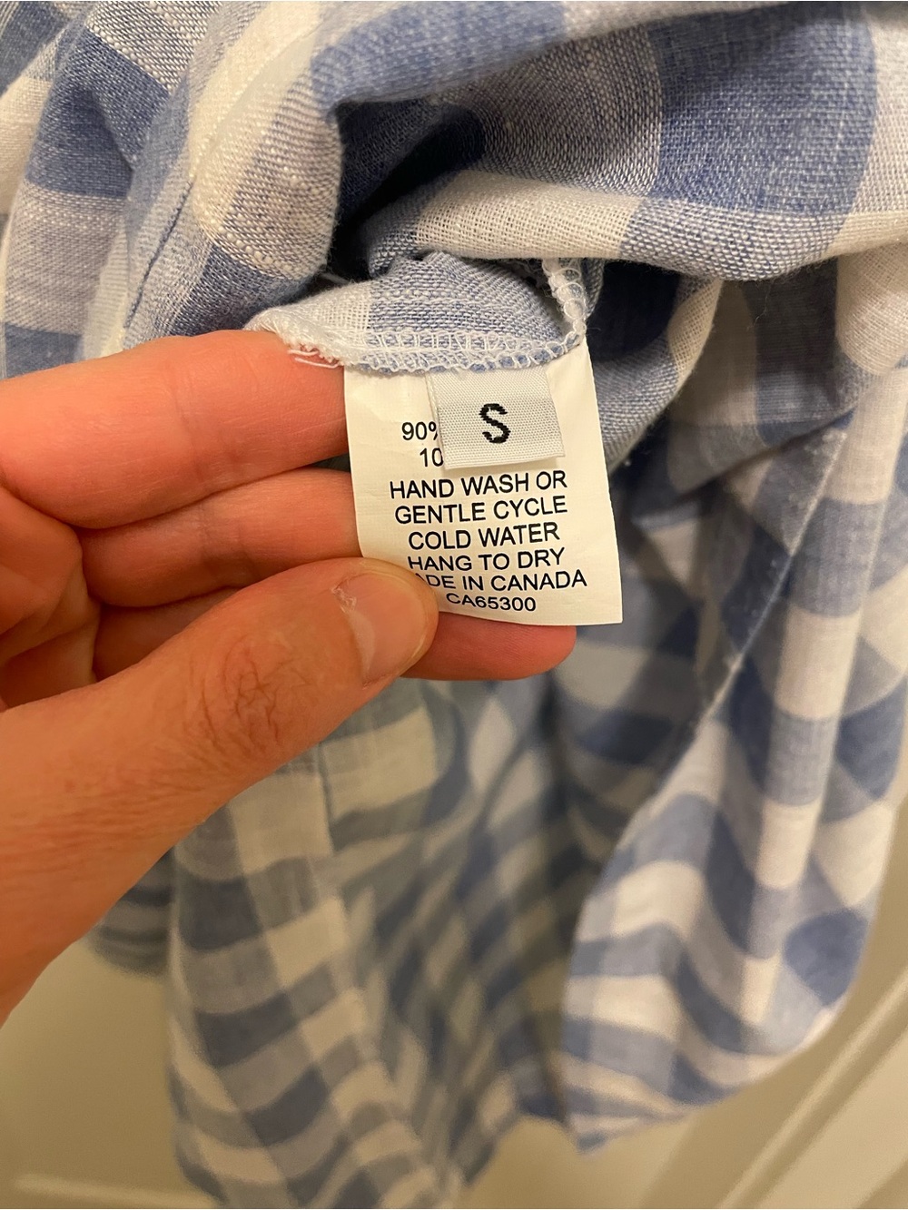 A Bronze Age blue and white gingham dress - Picture 5 of 6